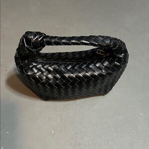 Black Woven Handbag